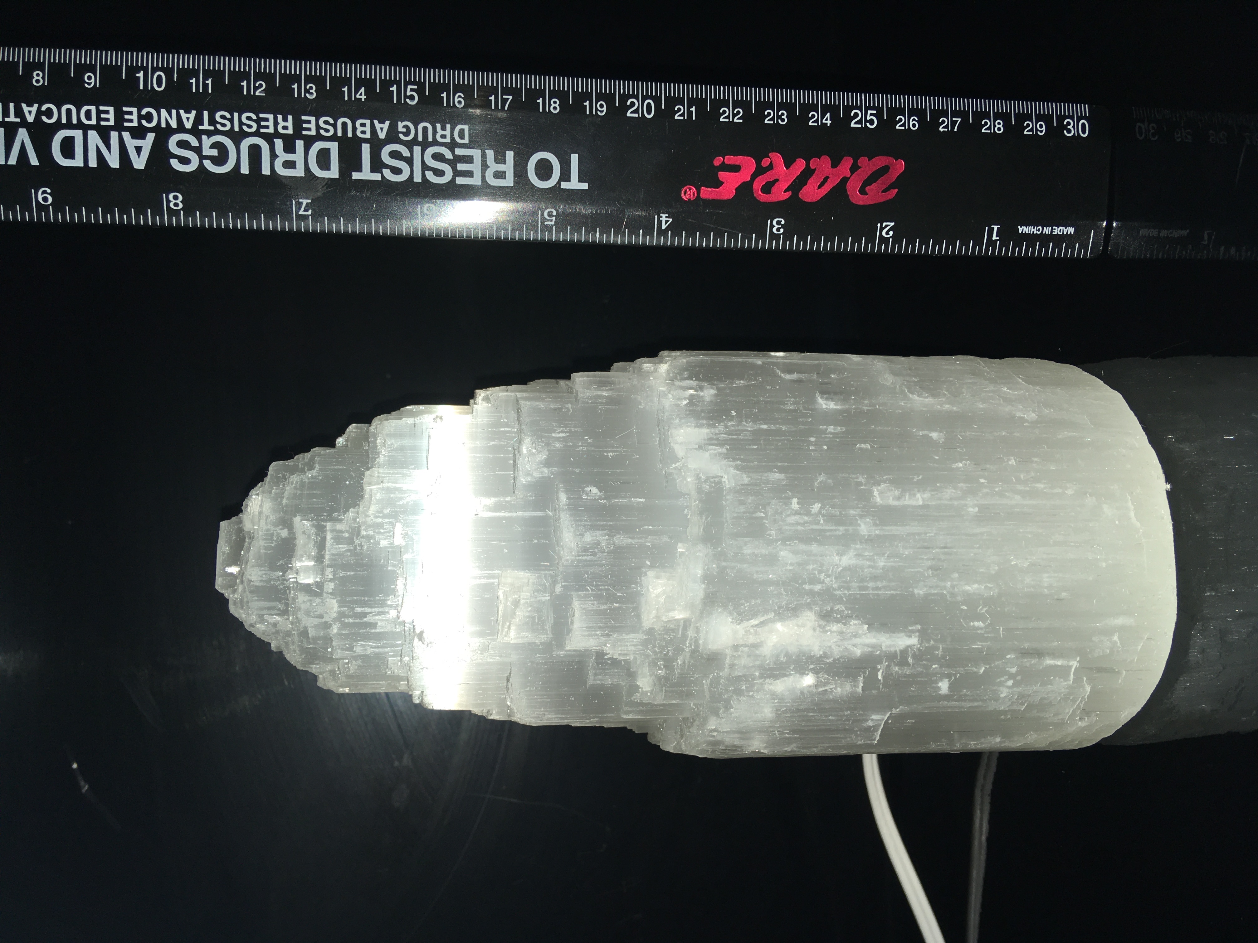 8" selenite lamp