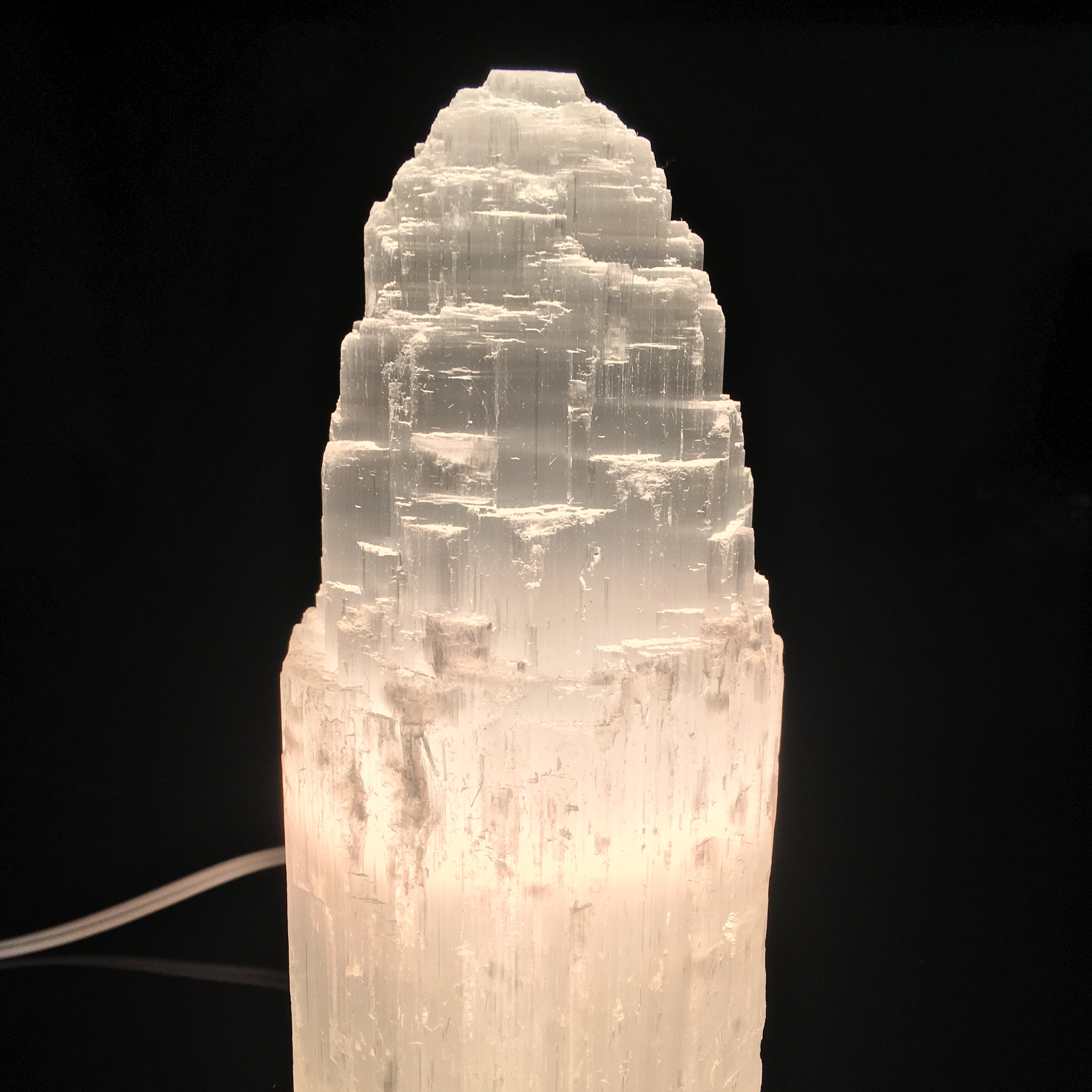 8" selenite lamp