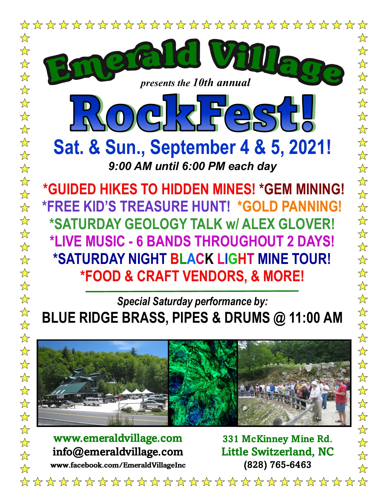 2021 RockFest poster - Emerald Village