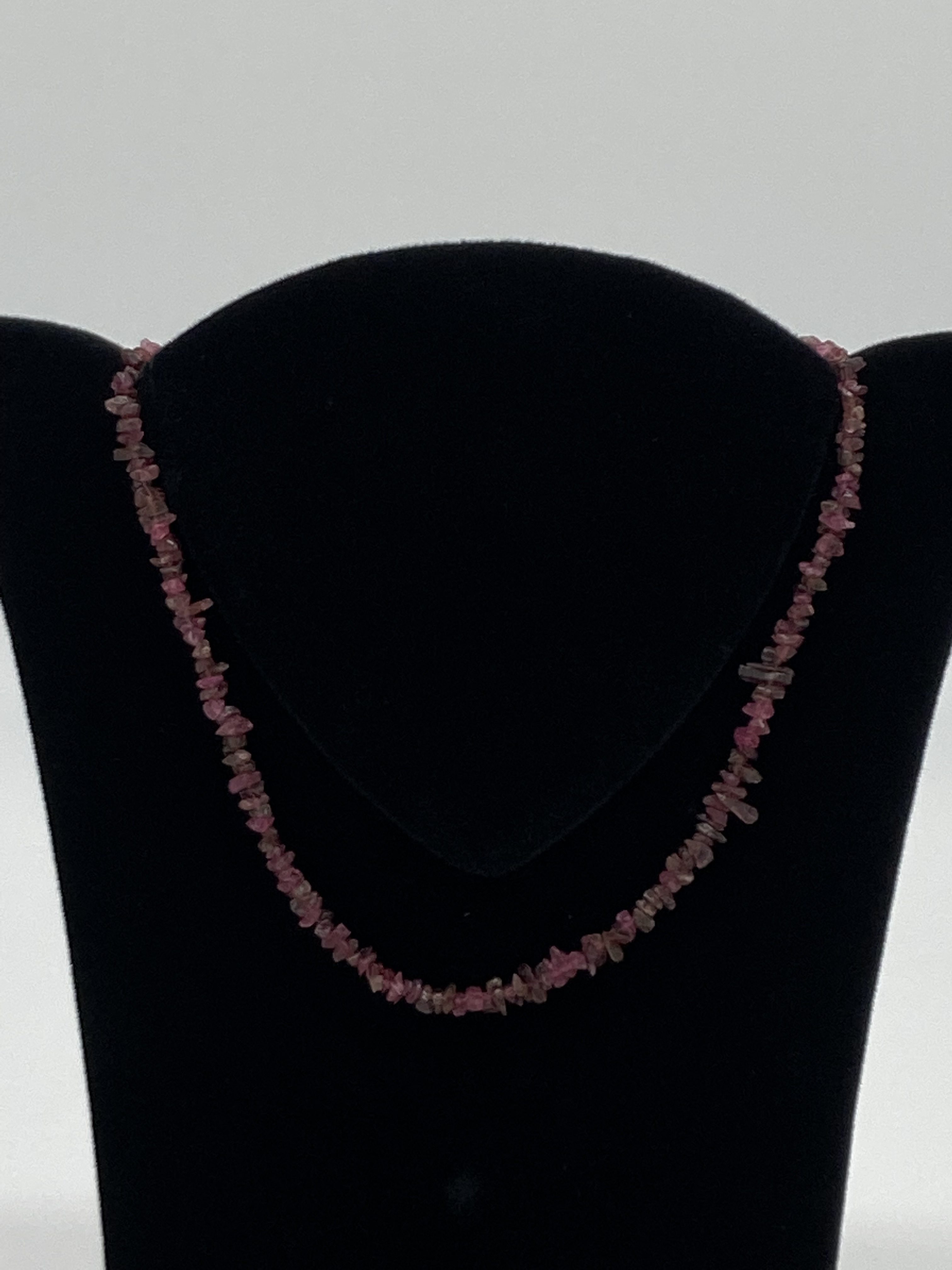 Pink tourmaline necklace