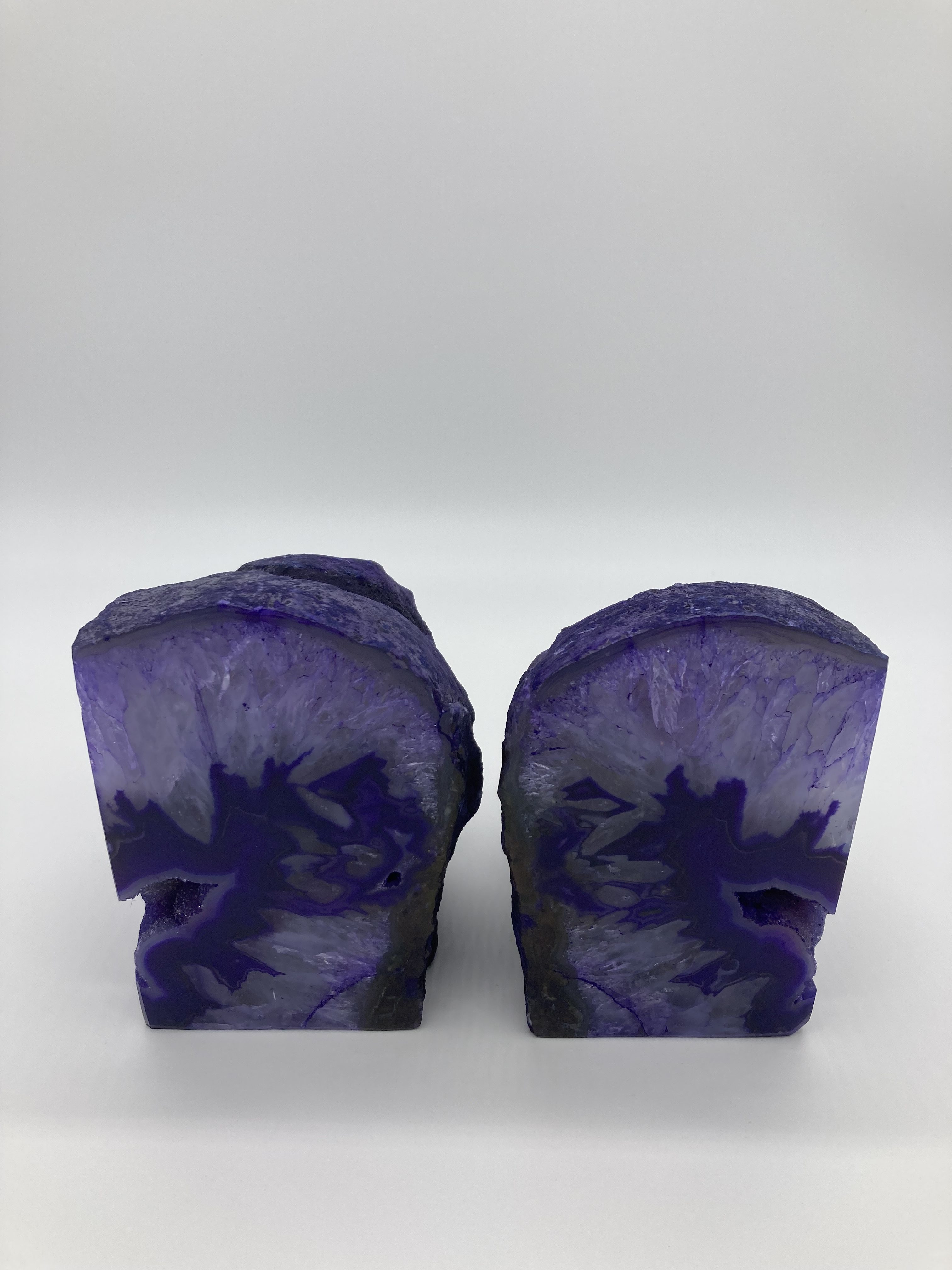 Purple Agate Bookends BE-16 2