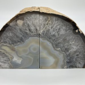 Grey Agate Bookends