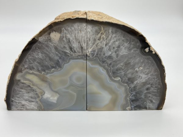 Grey Agate Bookends