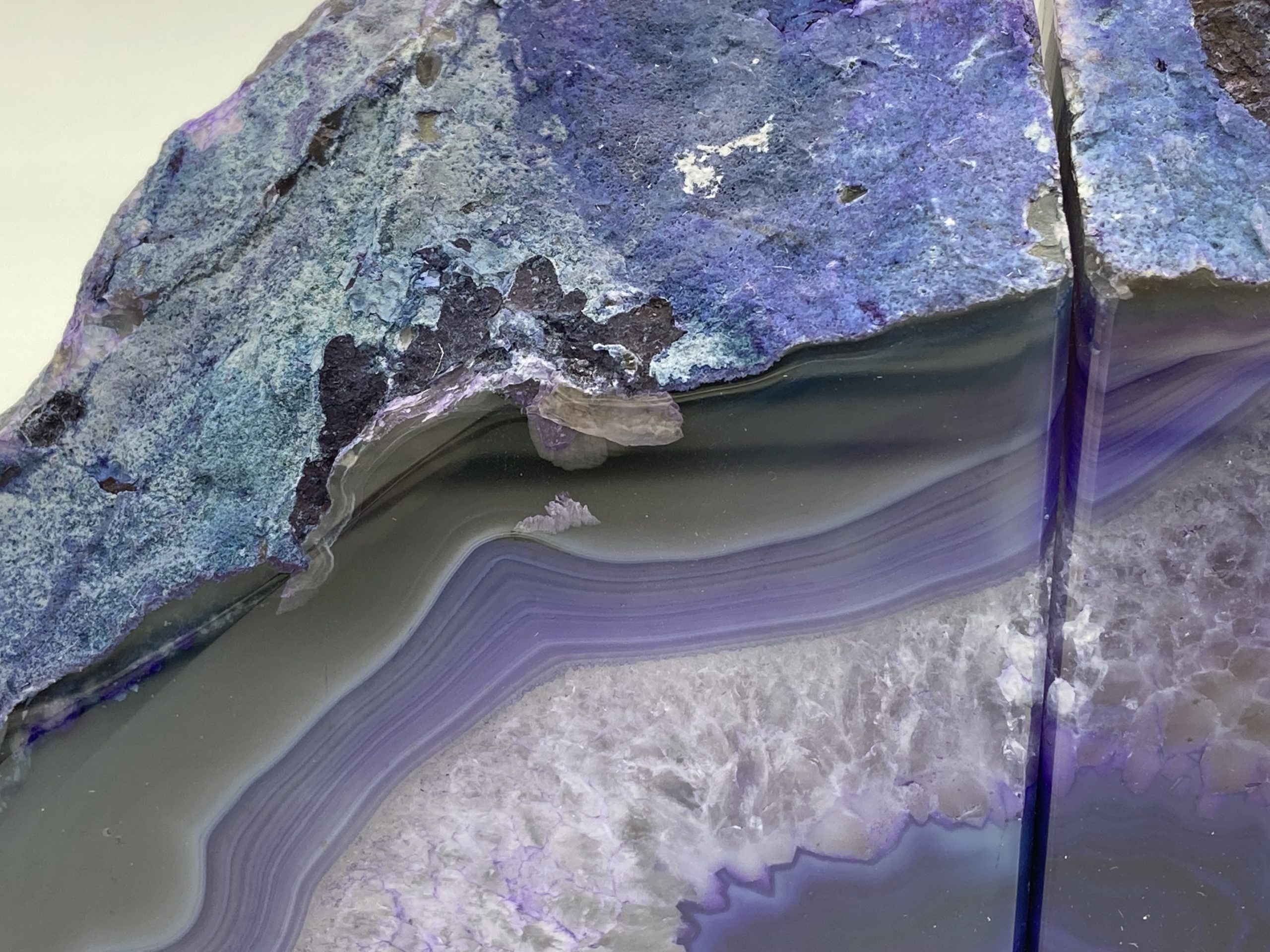 Purple Agate Geode Bookends