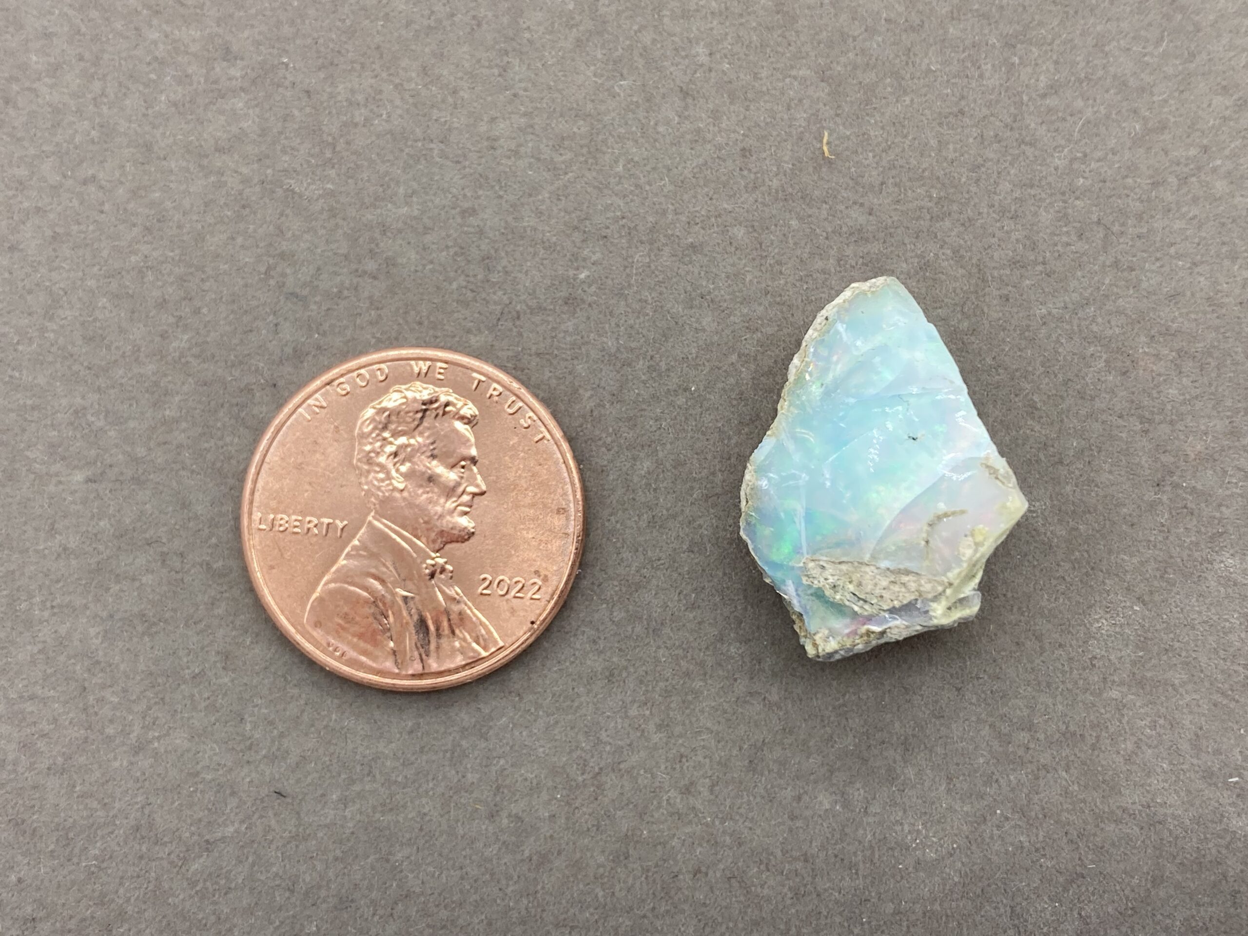 Ethiopian Opal with penny