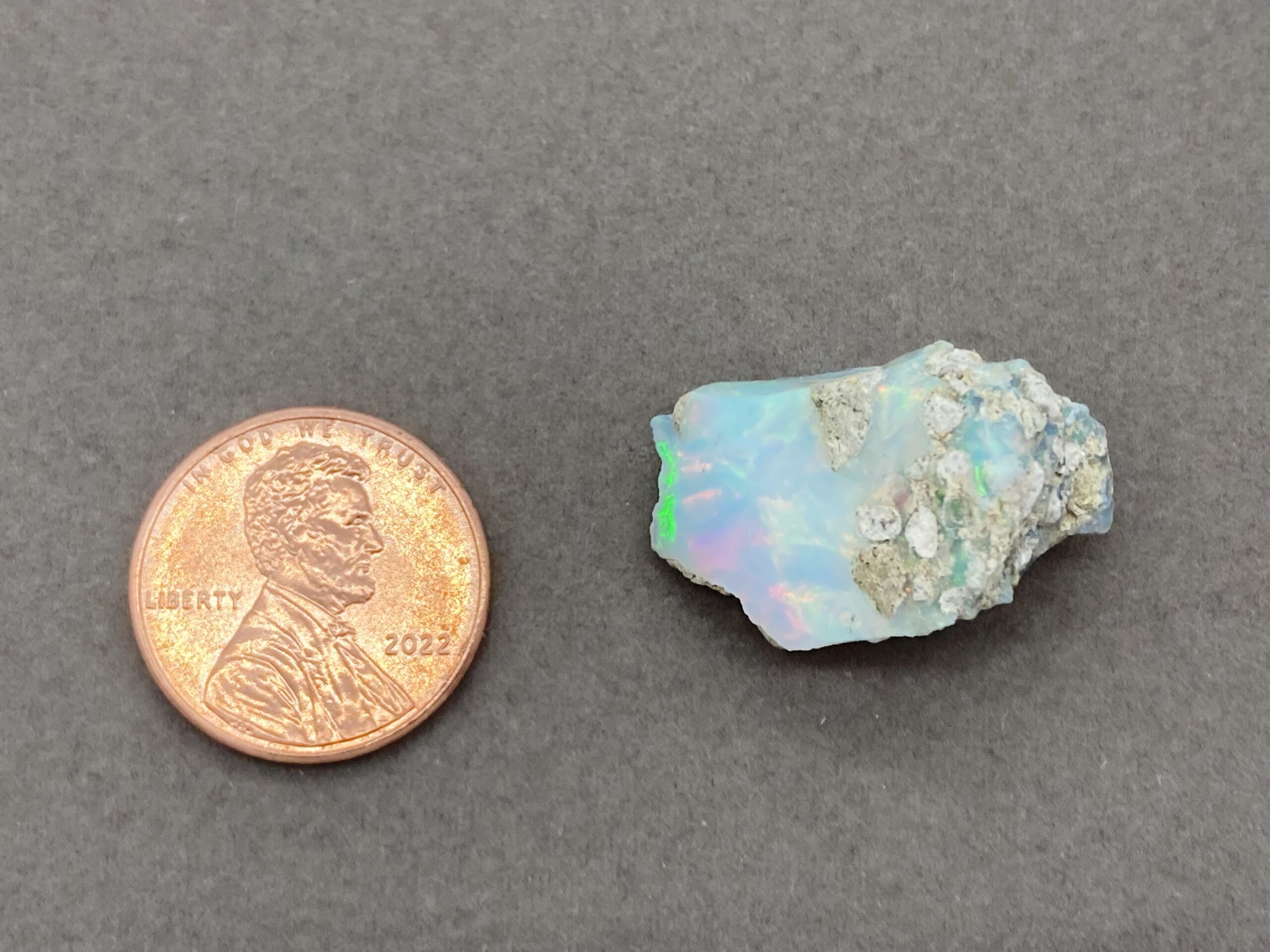 Ethiopian Opal with penny