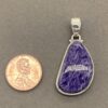 Charoite pendant with penny