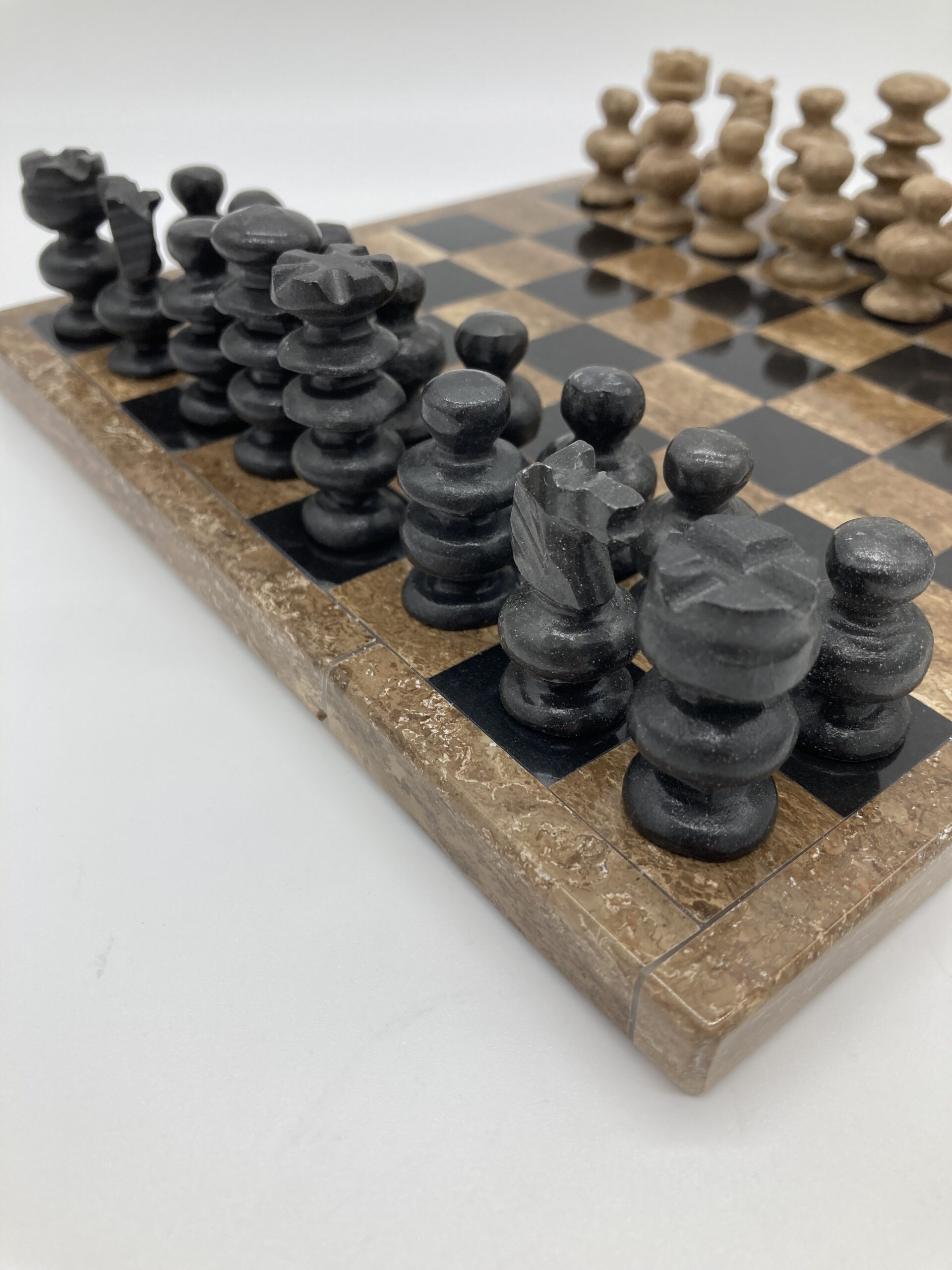 Onyx chess set closeup