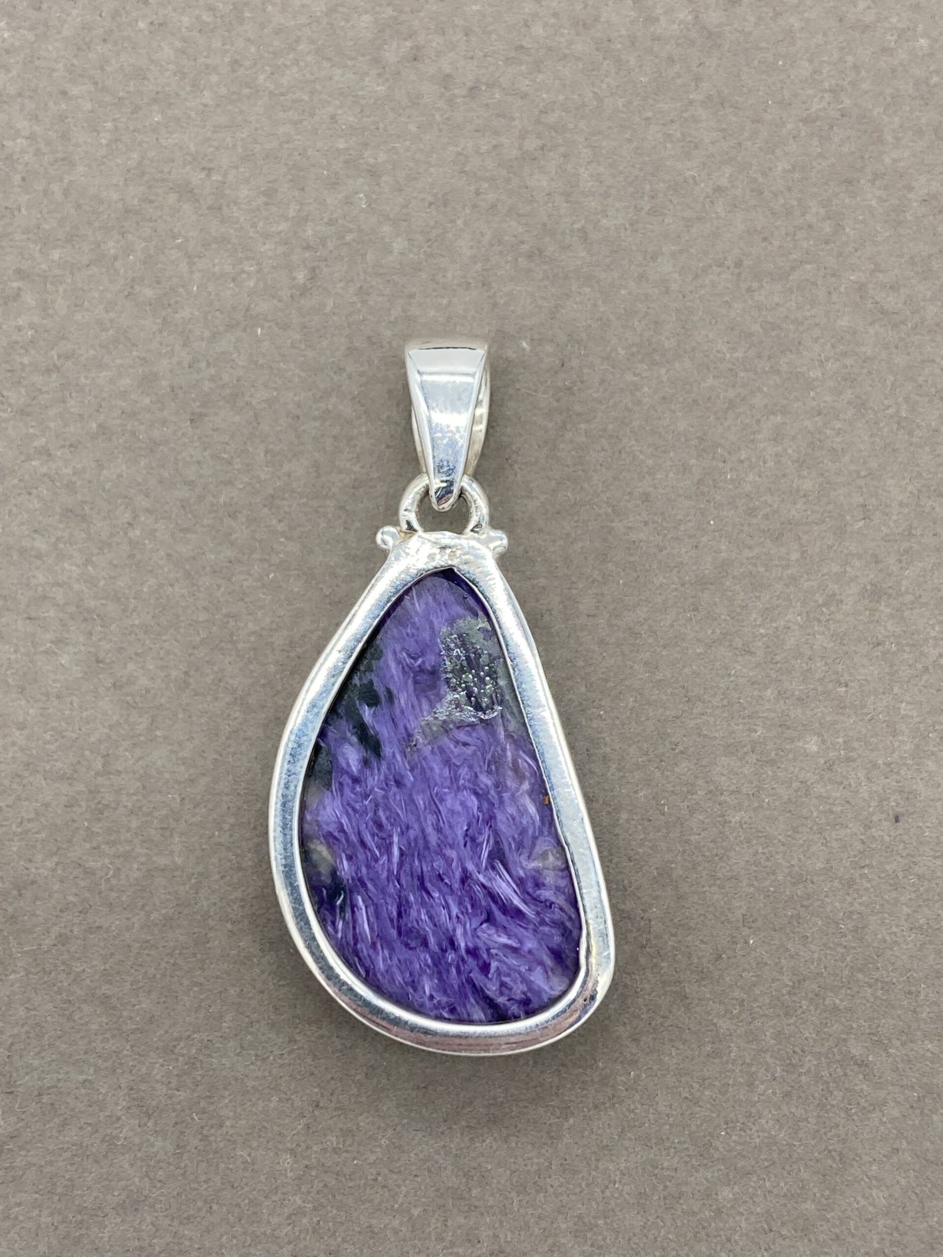 Charoite pendant back