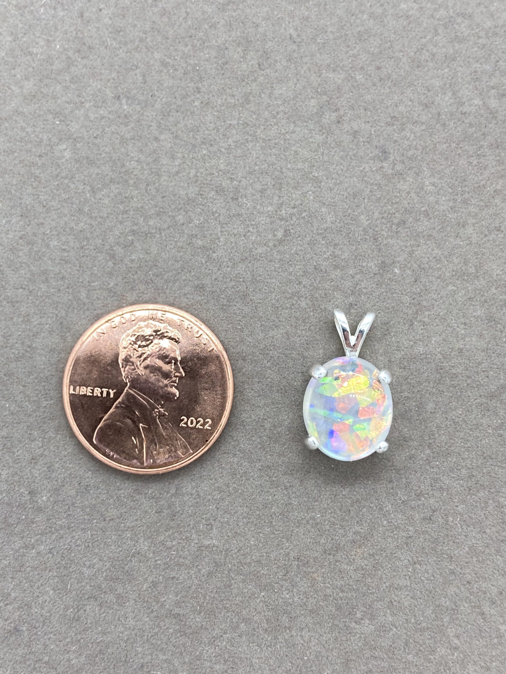 Slocum Opal pendant with penny