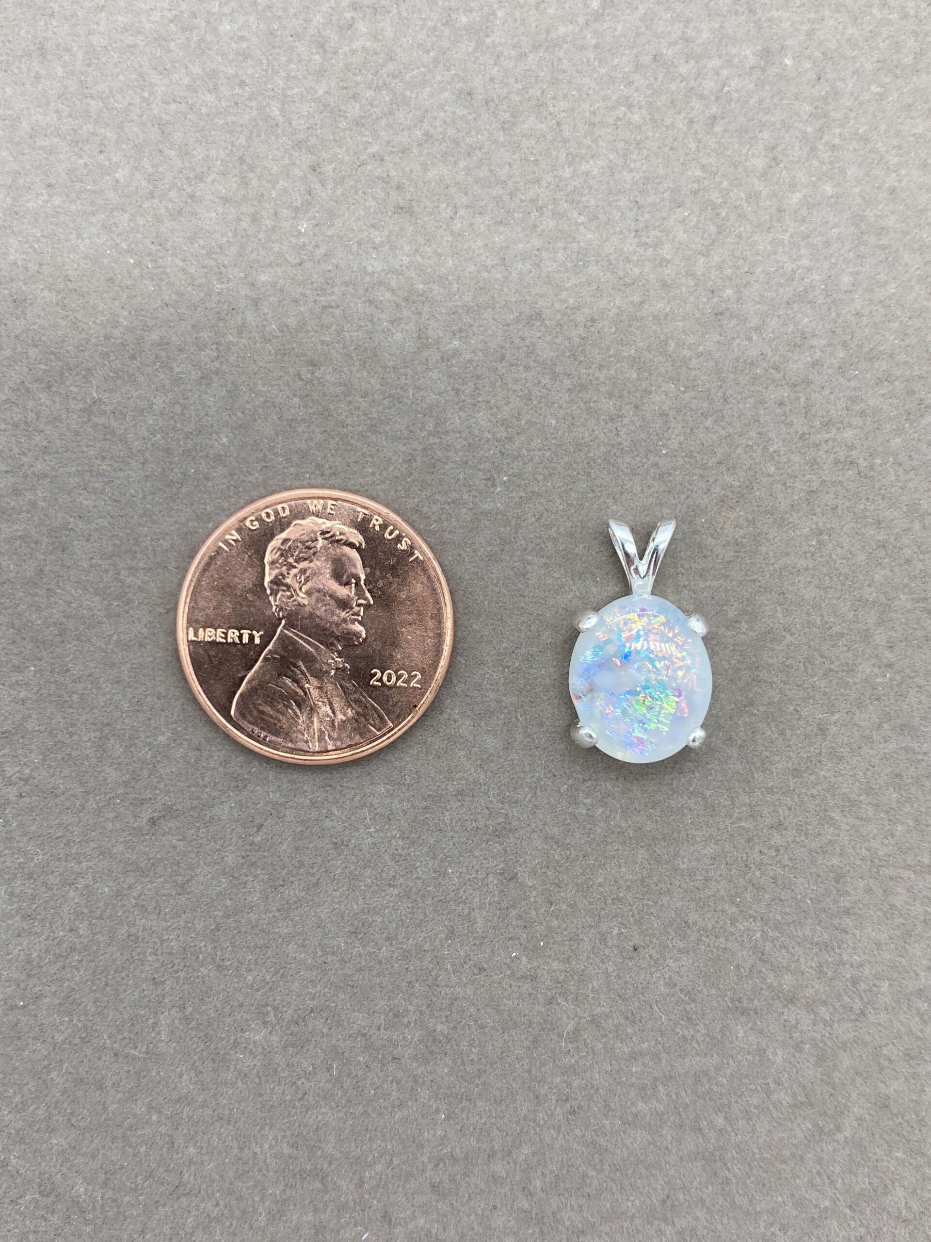 Slocum Opal pendant with penny