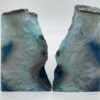 Teal agate bookends, insides