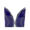 Purple agate bookends insides