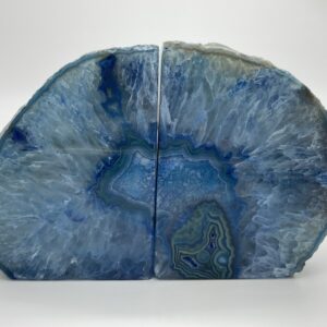Blue Agate bookends front