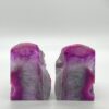 Pink Agate bookends insides